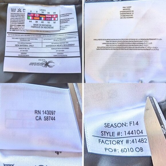 SPYDER Green Alia Thinsulate Mock Neck 10k/10k Puffer Ski Jacket 144104 Size 8 - Picture 4 of 10